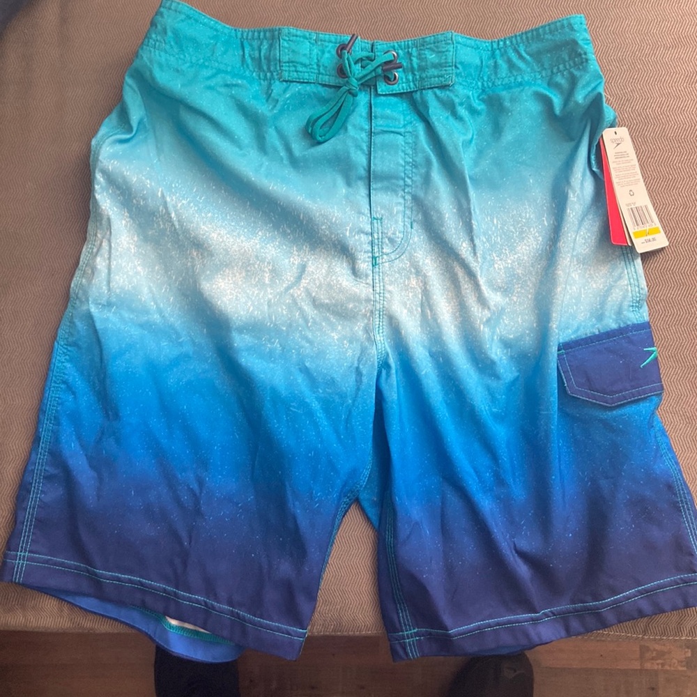 Brand new men speedo swim shorts size medium color blue